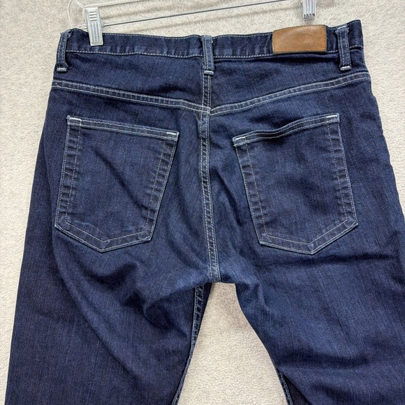 Dearborn Jeans Men 32x29 Dark Blue Denim Pants Straight Leg Stretch American USA - Picture 5 of 12